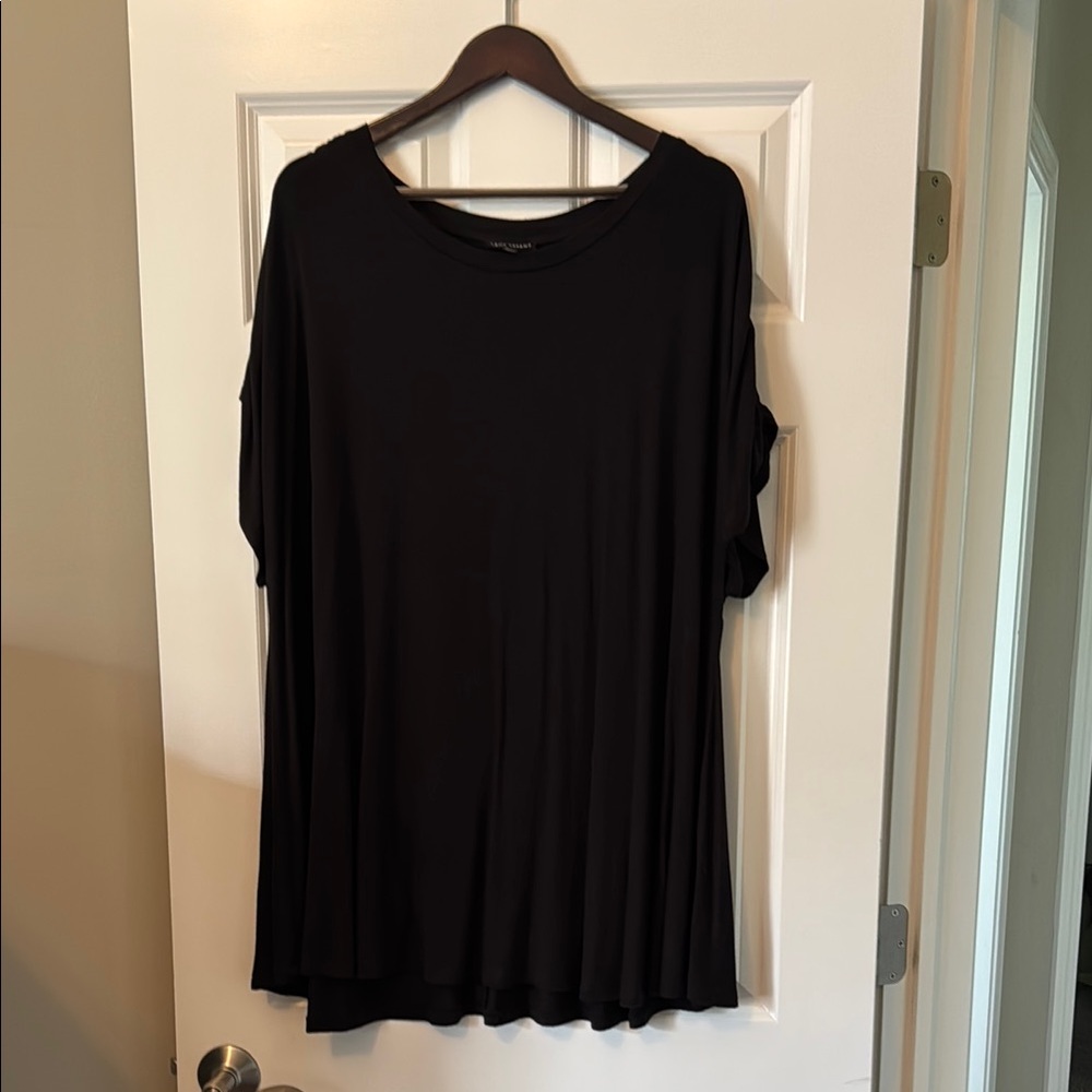 Lane Bryant Black Oversized Short Sleeve Tunic